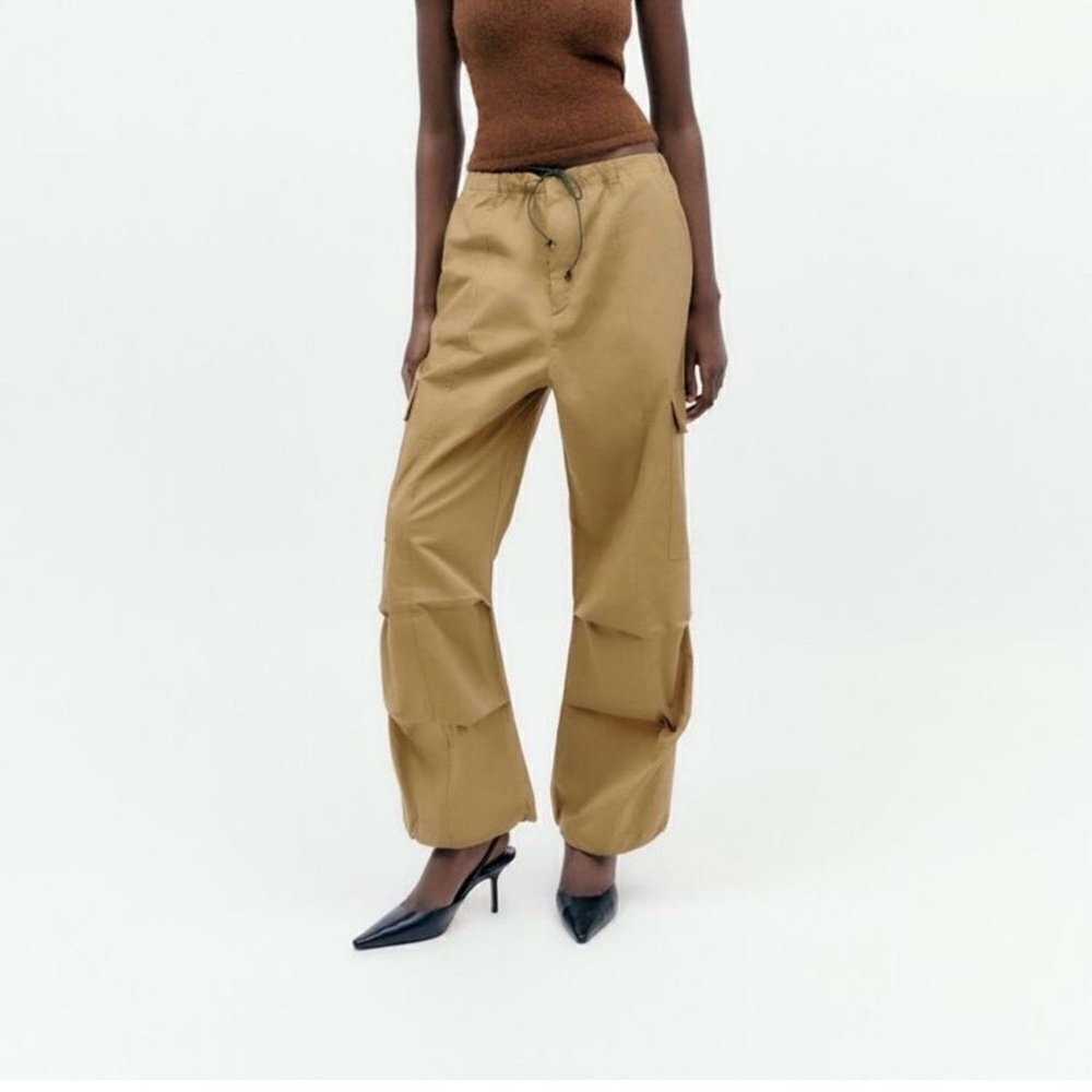 Elegant Zara Parachute Cargo Pants